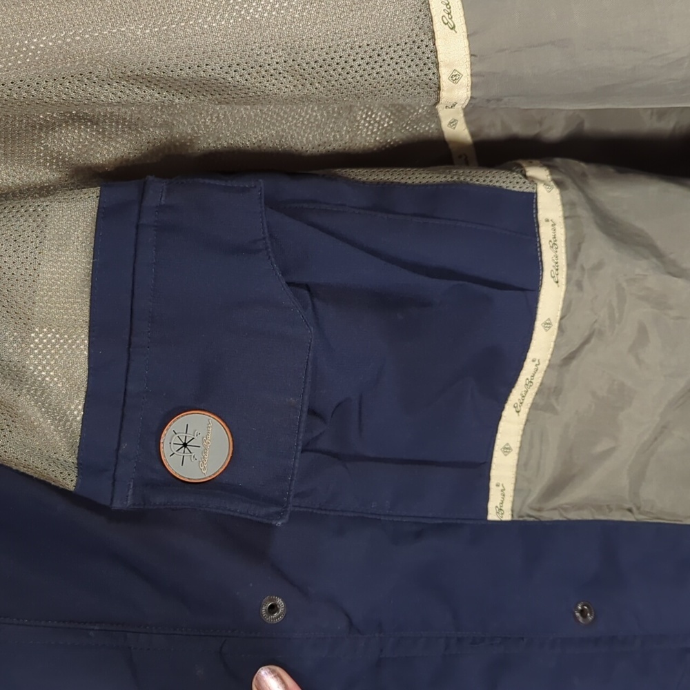 Eddie Bauer WeatherEdge Protection Easy-Care blue coat heavy duty weather proof - Picture 11 of 16